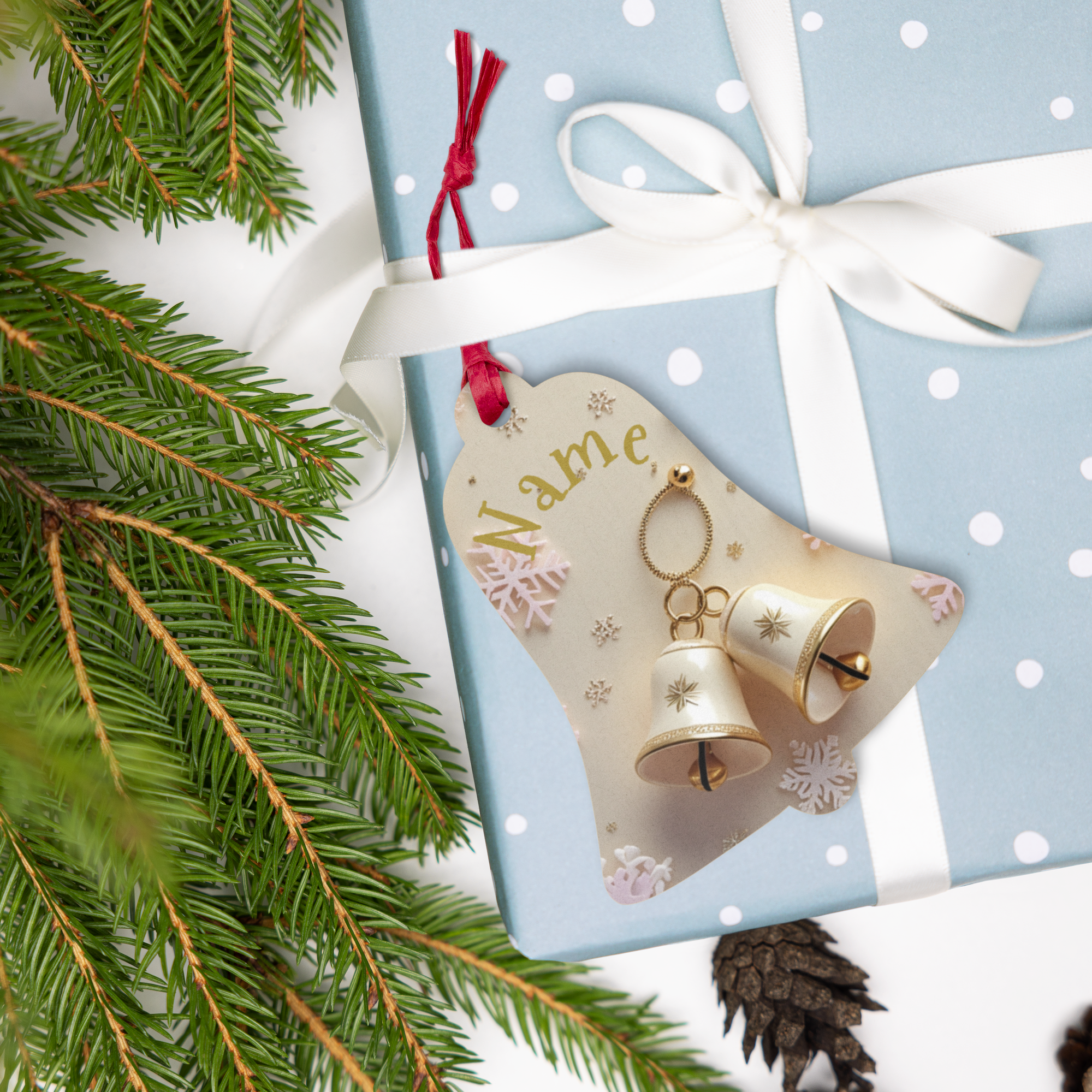Christmas Jingle Bell Wooden ornament
