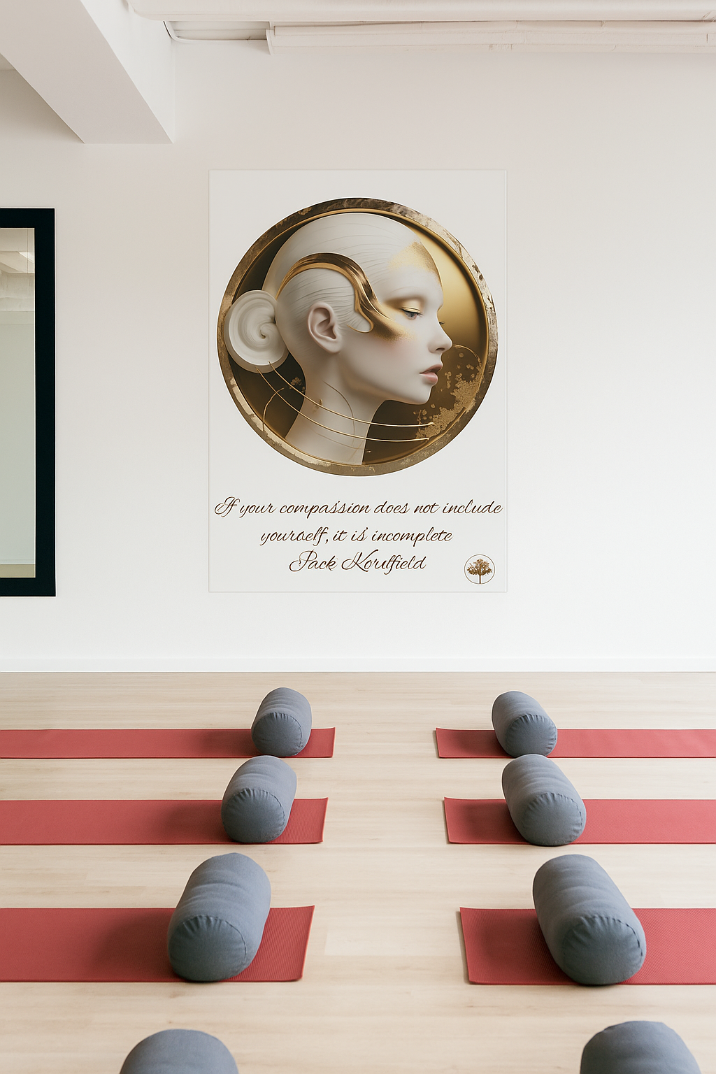 A Most Tender Reflection – Self-Compassion Wall Art for Mindfulness, Emotional Healing & Inner Peace"
