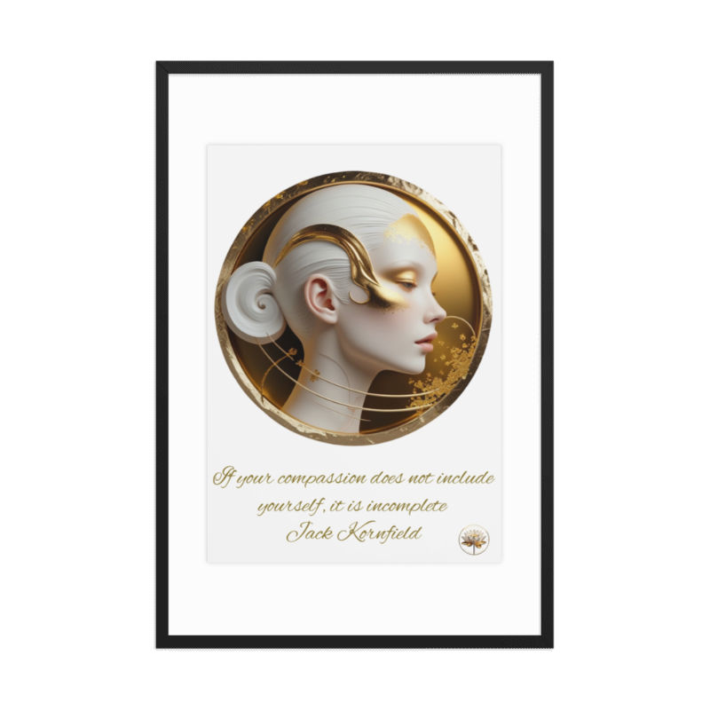 A Most Tender Reflection – Self-Compassion Wall Art for Mindfulness, Emotional Healing & Inner Peace"