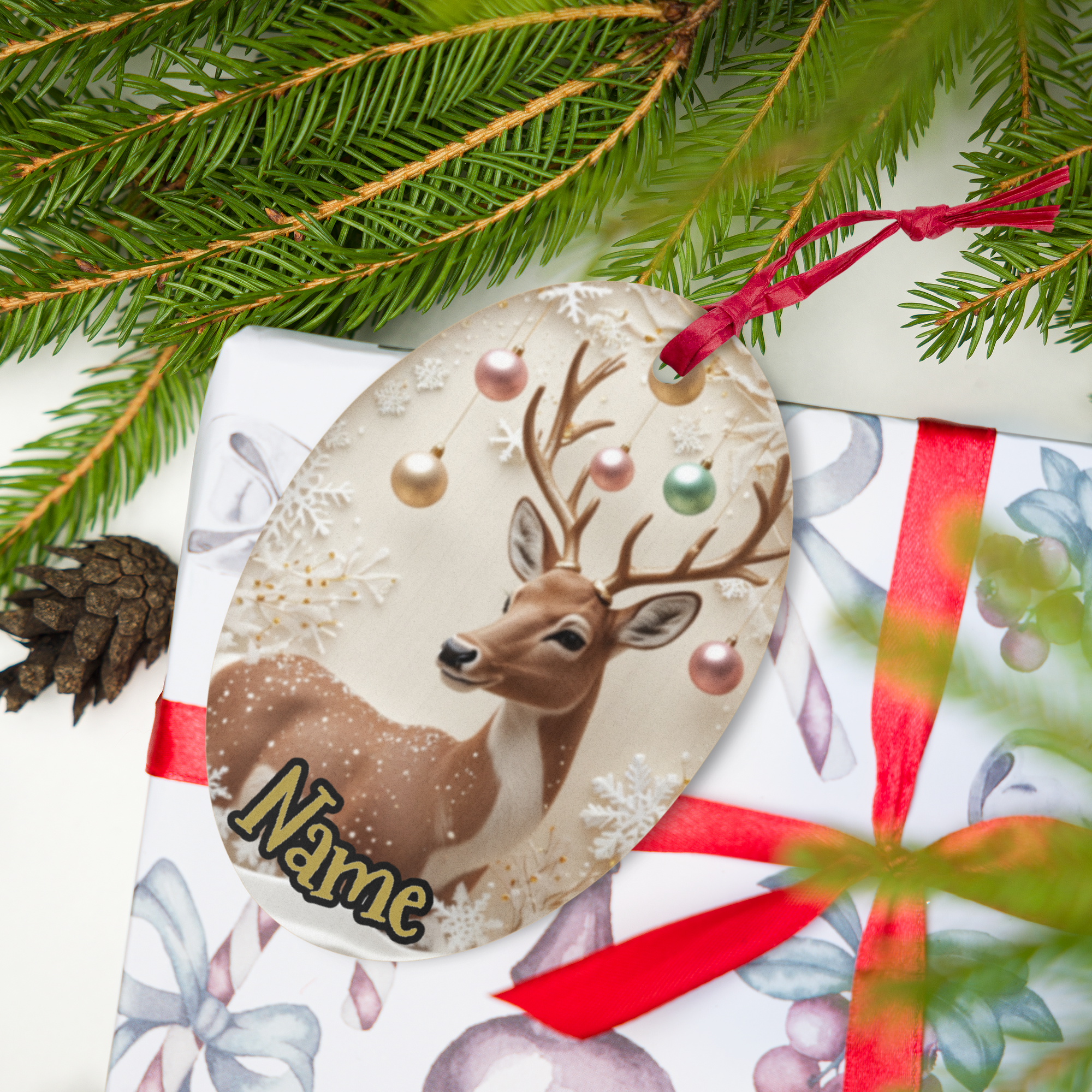 Christmas Reindeer Wooden ornaments