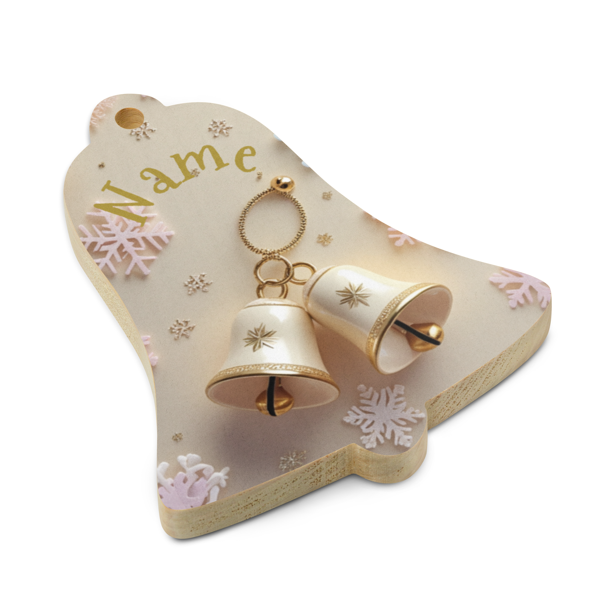 Christmas Jingle Bell Wooden ornament