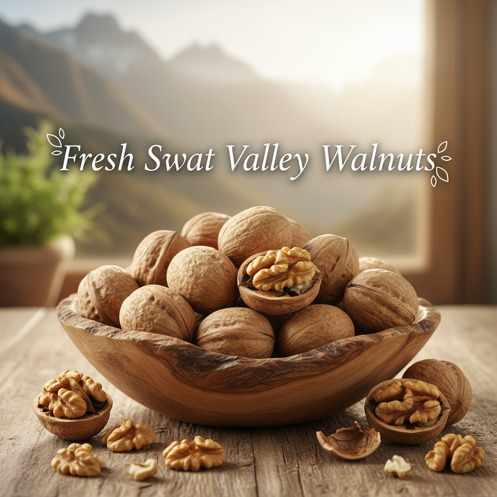 Premium Swat Valley Walnuts - Pure, Organic Delight from Pakistan's Alpine Heart 1kg