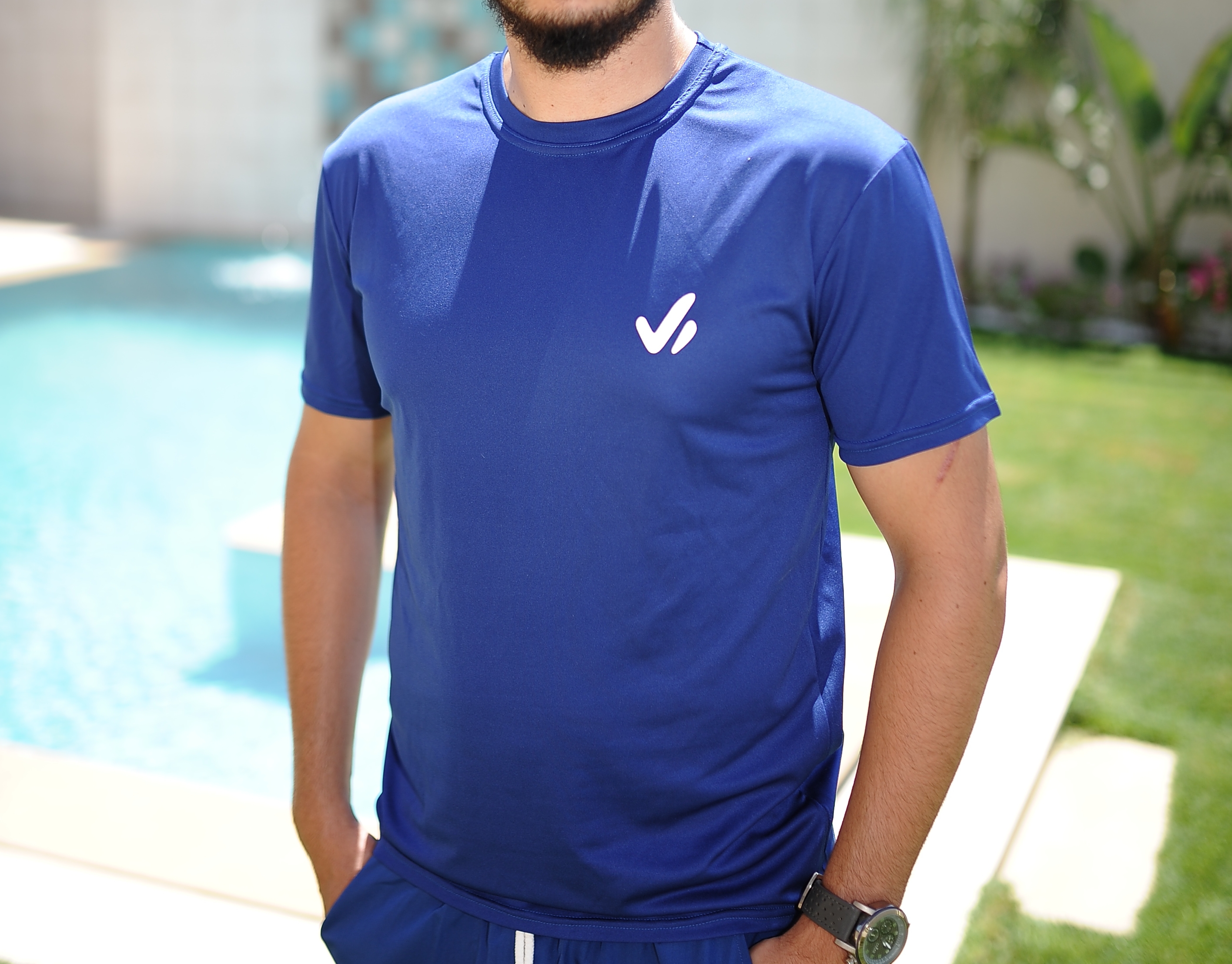 T-shirt de sport bleu