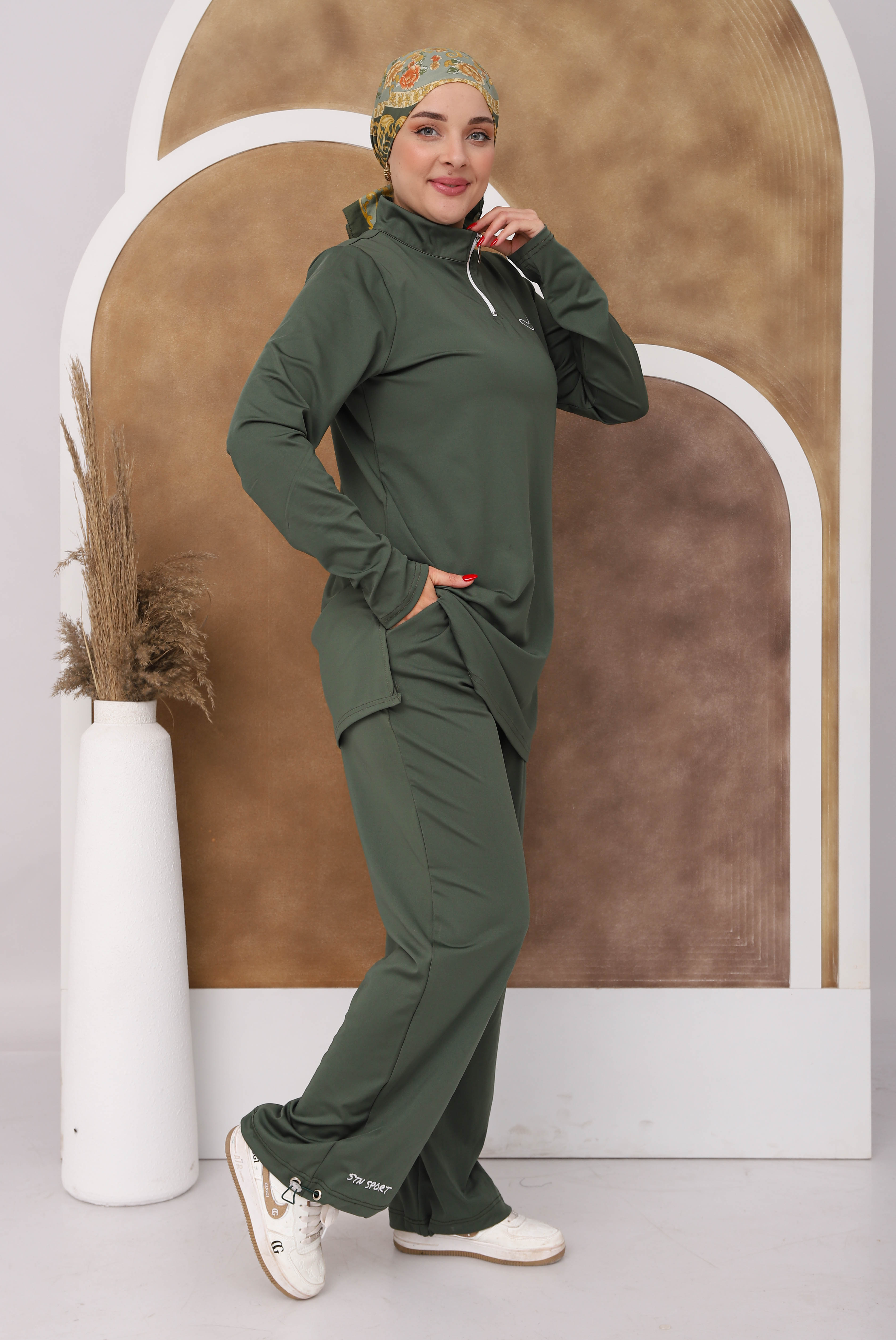 Ensemble sportif verte