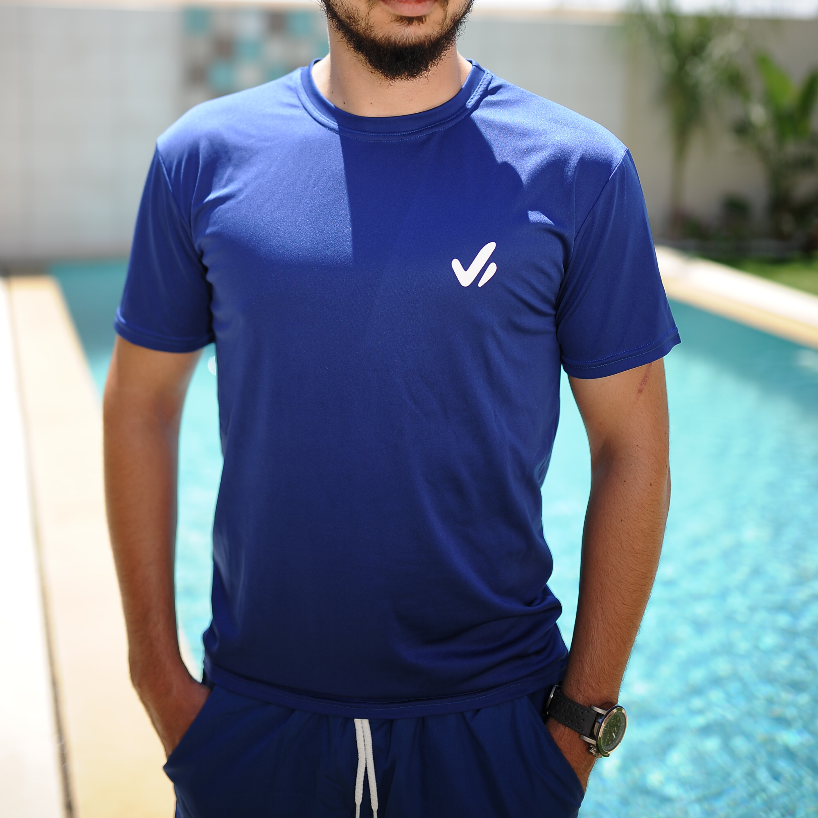 T-shirt de sport bleu