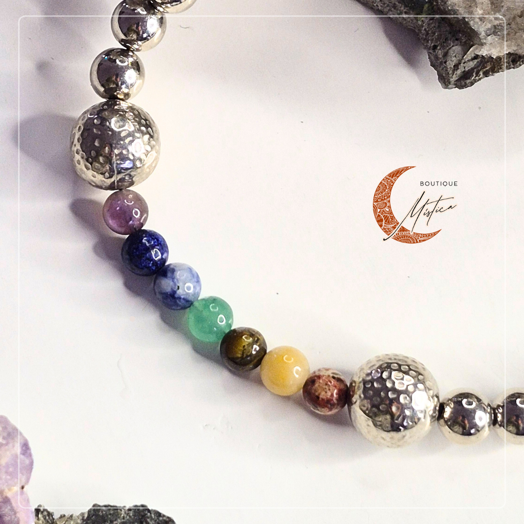 Gargantilha ALINHAMENTO LUNAR | 7 Chakras & 2 Luas