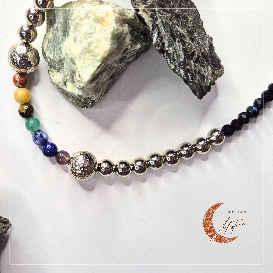 Gargantilha ALINHAMENTO LUNAR | 7 Chakras & 2 Luas