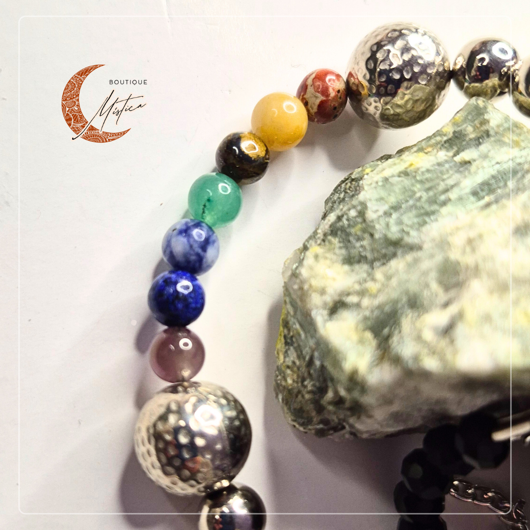 Gargantilha ALINHAMENTO LUNAR | 7 Chakras & 2 Luas