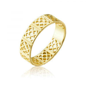 Anillo Panot de Barcelona 6mm T16 Bañado Oro o Plata