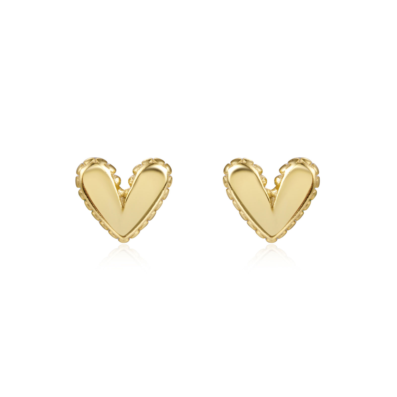 Pendientes corazón 4 mm - Plata 925
