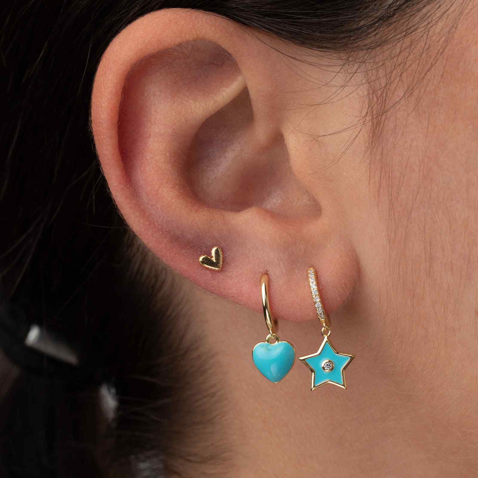 Pendientes corazón 4 mm - Plata 925