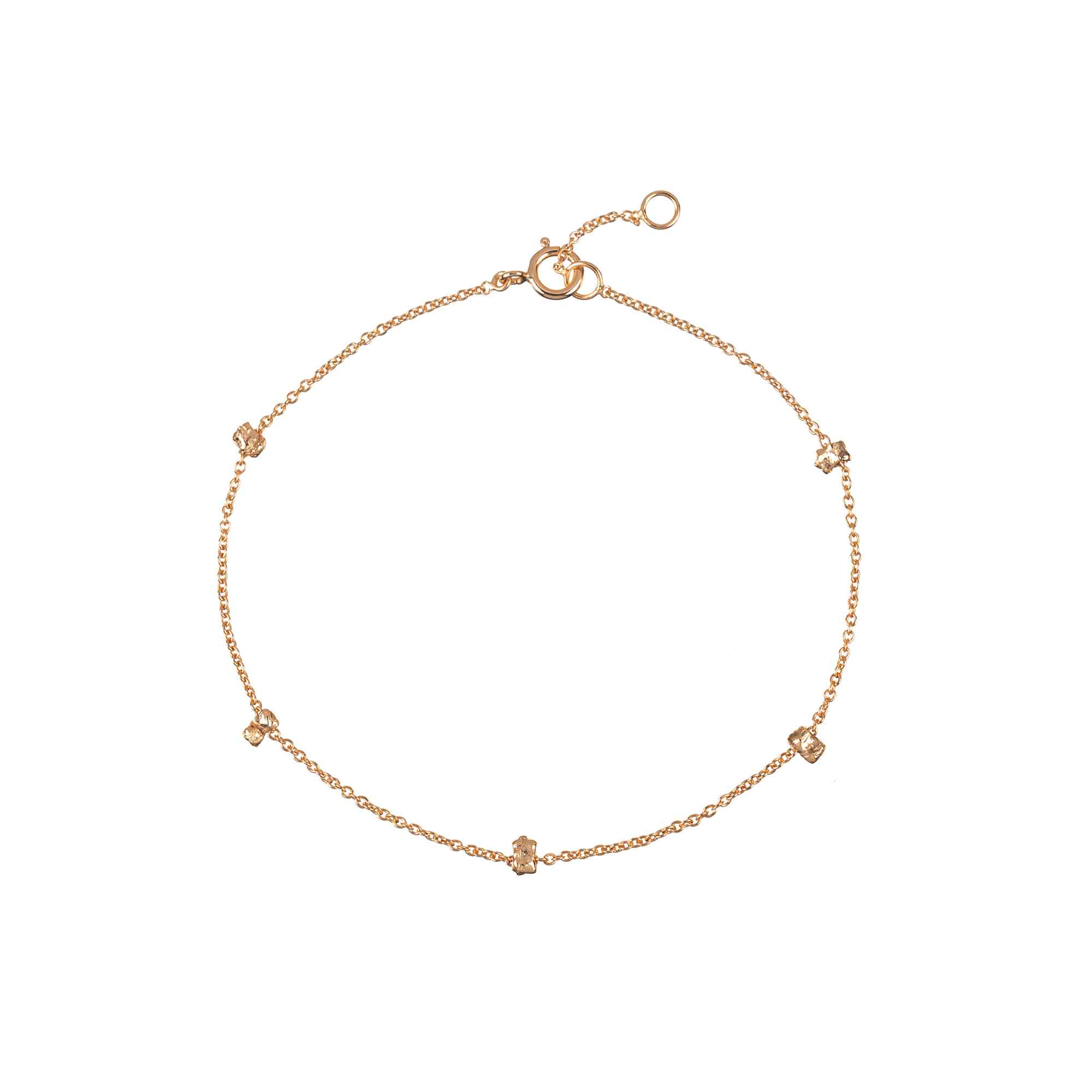 Pulsera Plata - Bolitas 3mm - Plata Chapado Oro