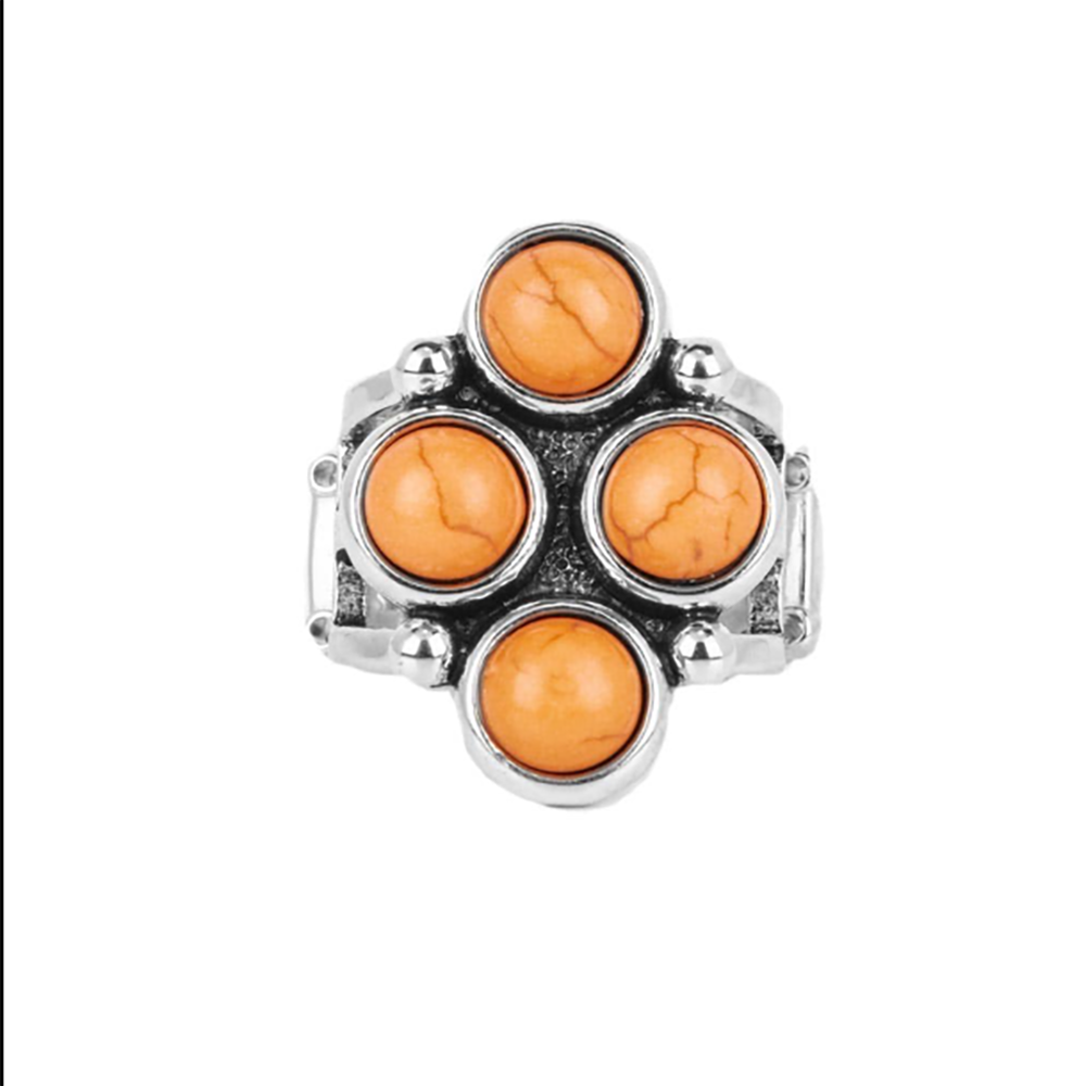 Orange Stone Statement Ring