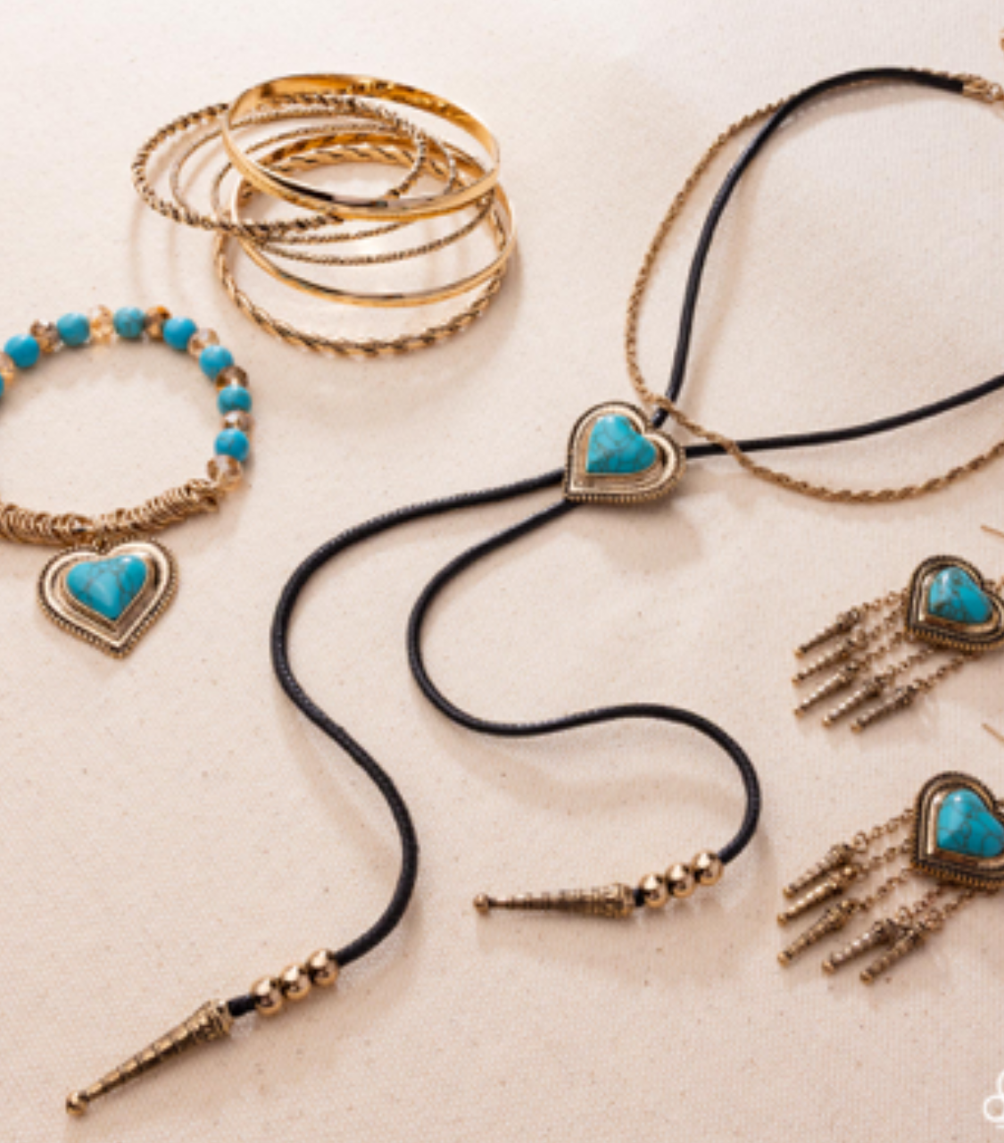 Boho Heart Jewelry Set
