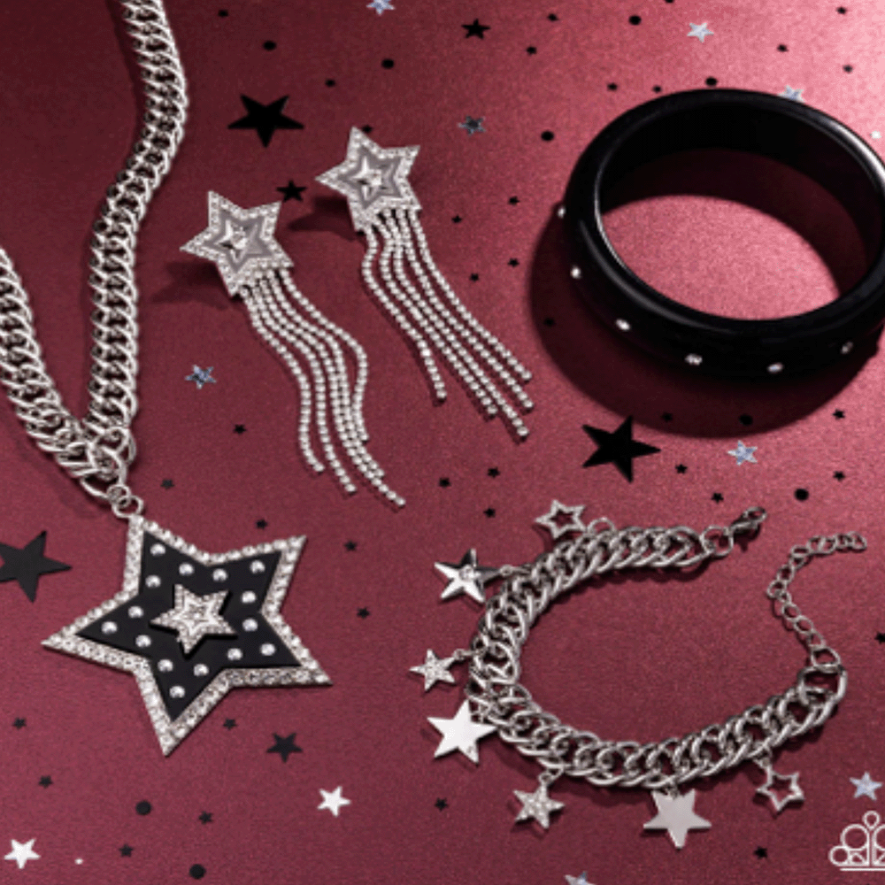 Star-Themed Silver Jewelry Set