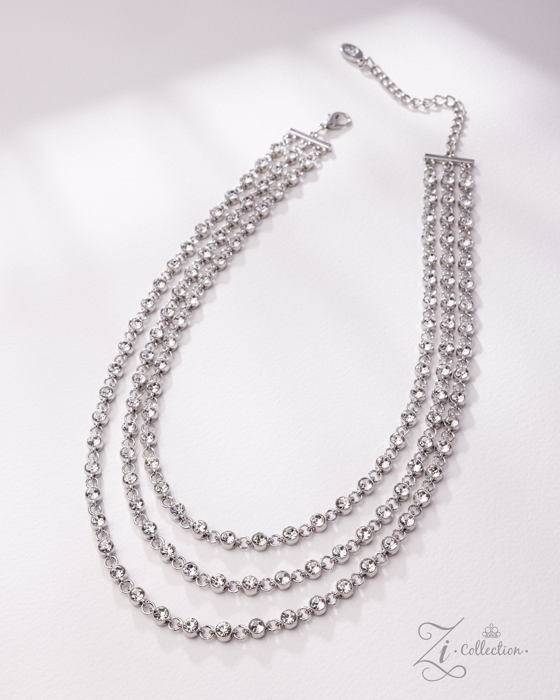 Elegant Three-Layer Crystal Necklace