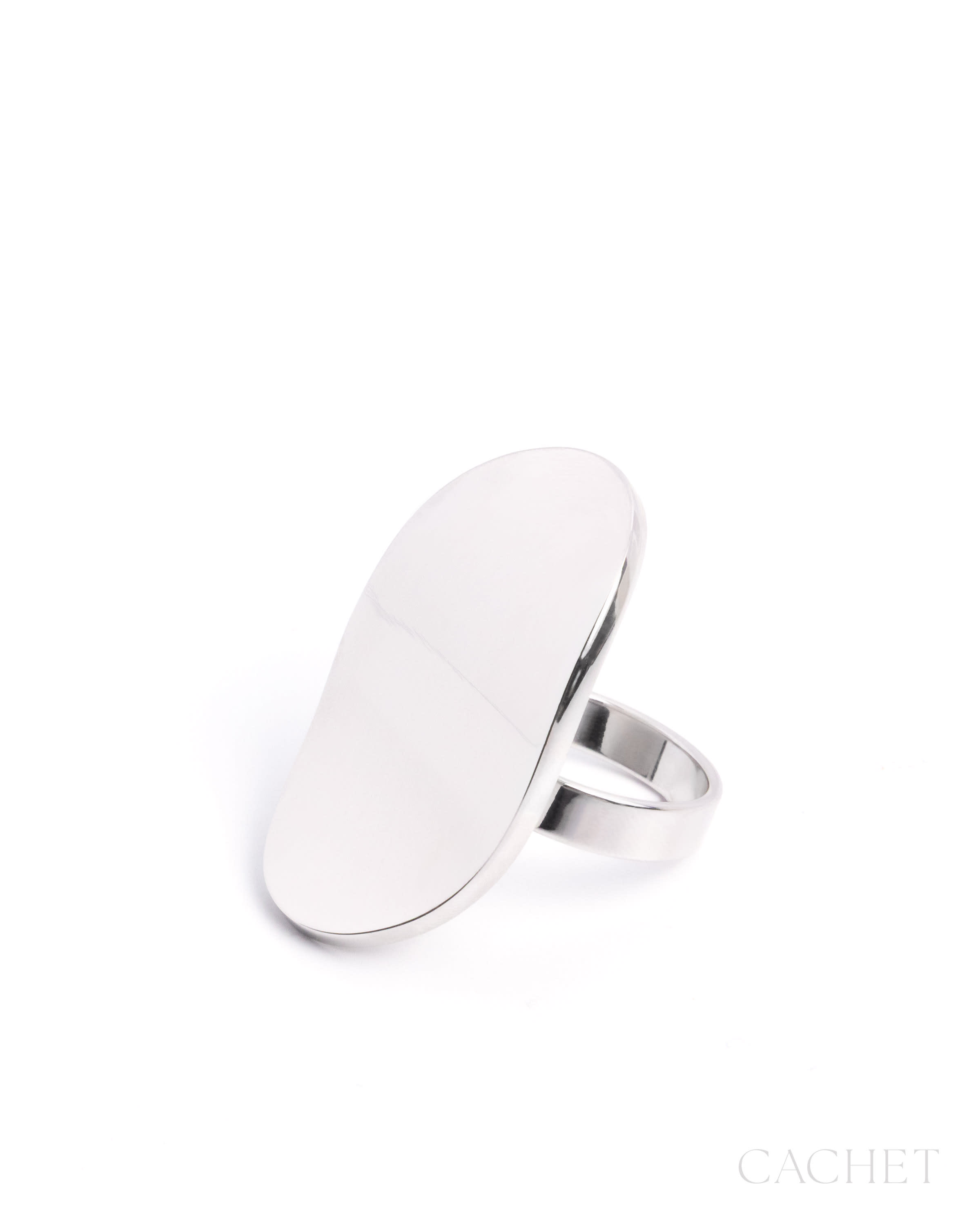 Modern Silver Statement Ring