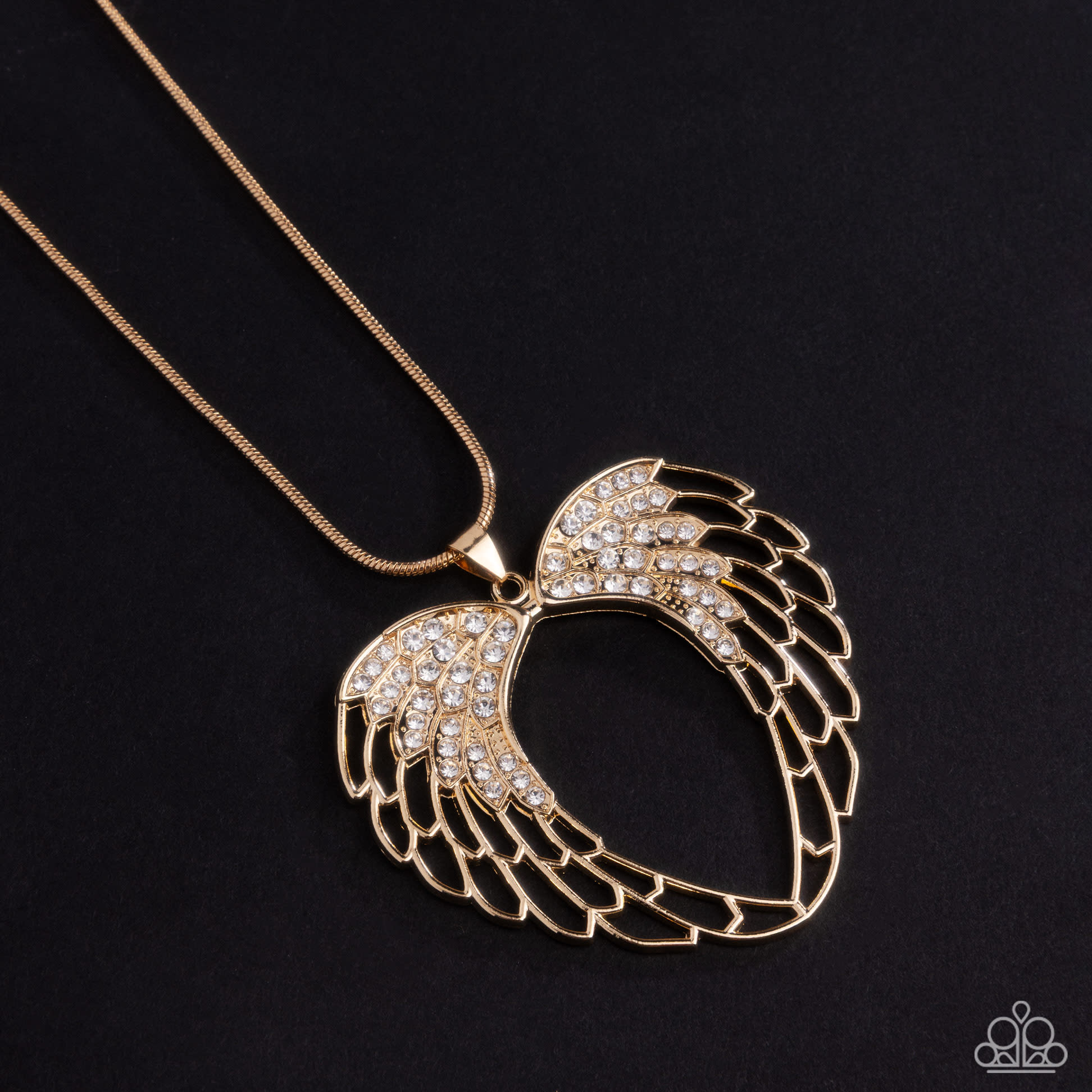 Gold Angel Wing Pendant Necklace