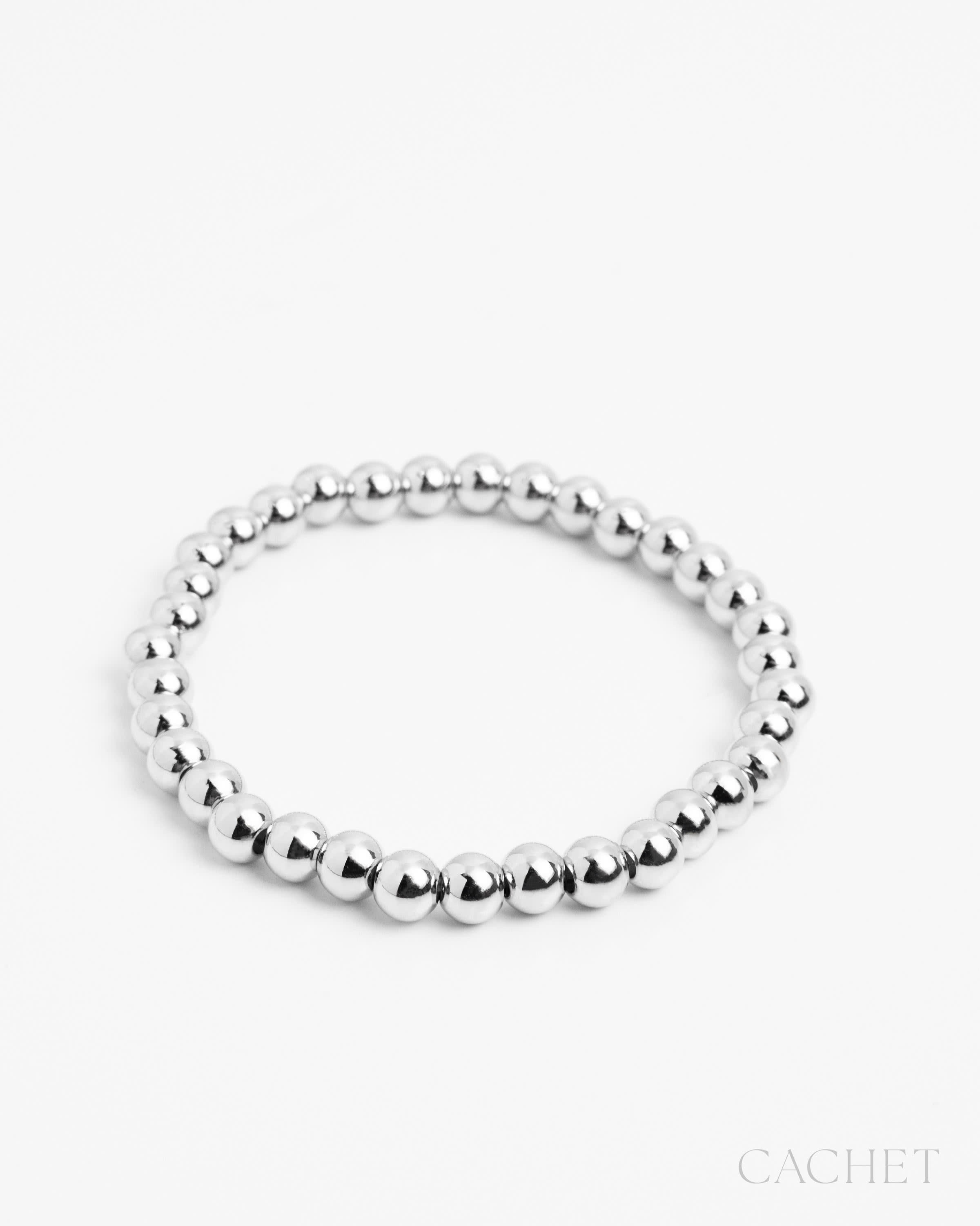 Silver Beaded Bracelet