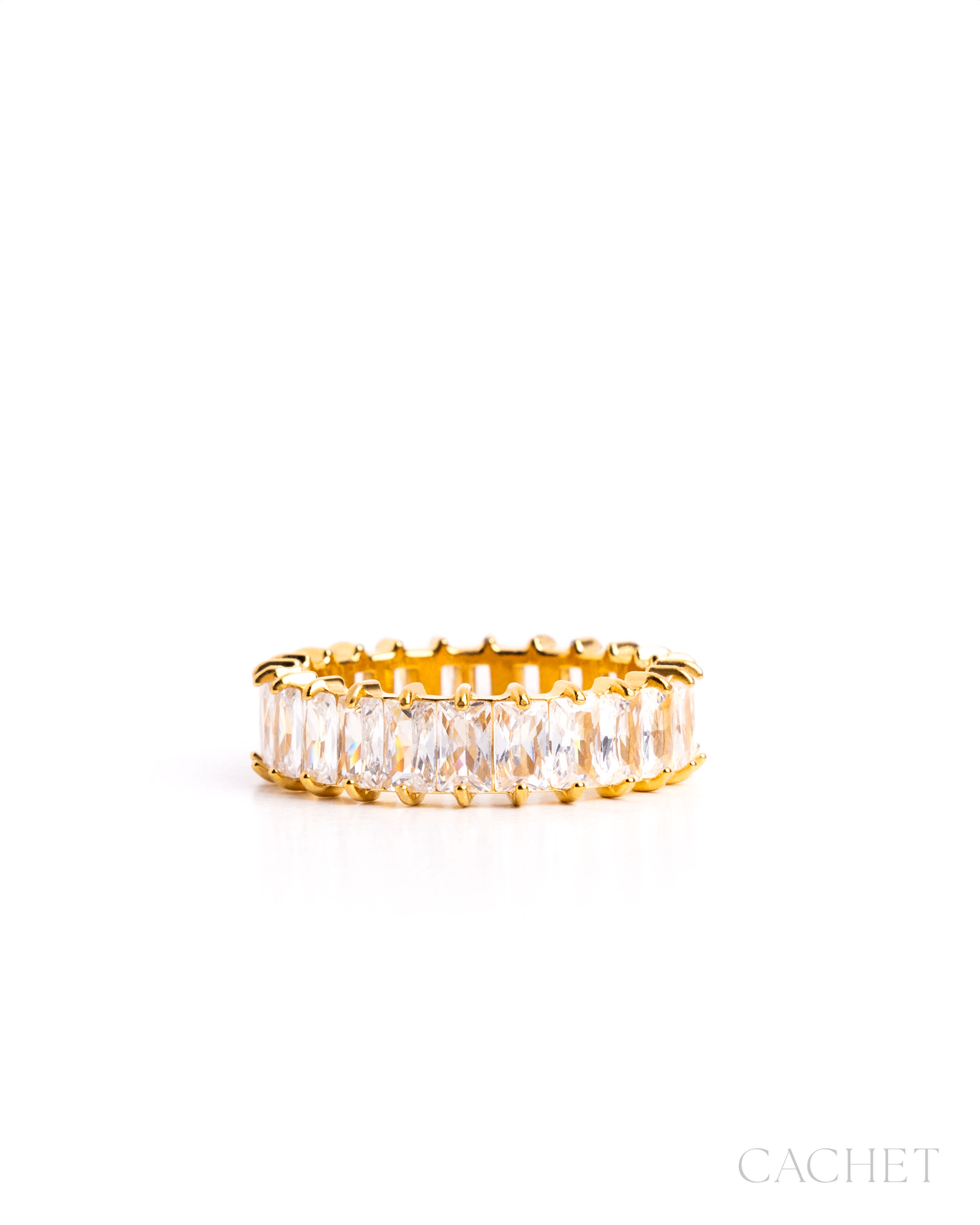 Gold Eternity Baguette Ring