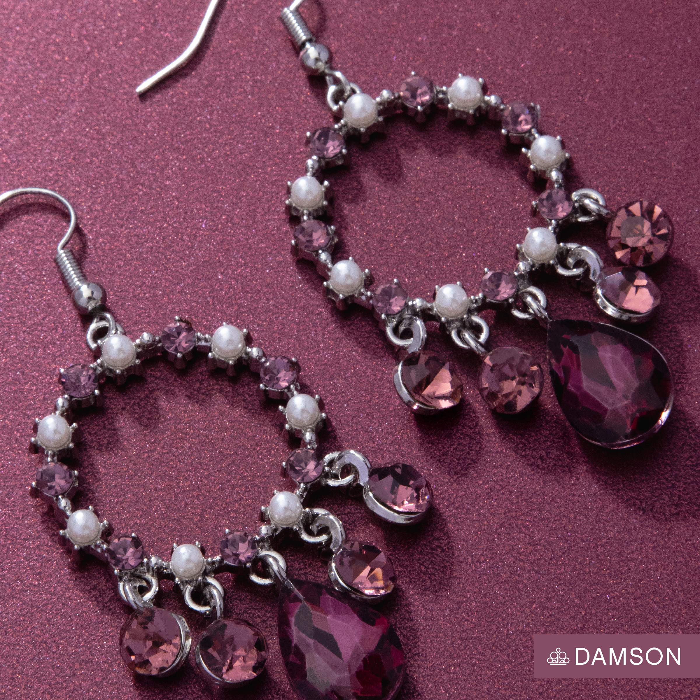 Elegant Crystal Hoop Earrings