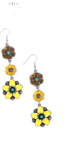 Bohemian Floral Dangle Earrings