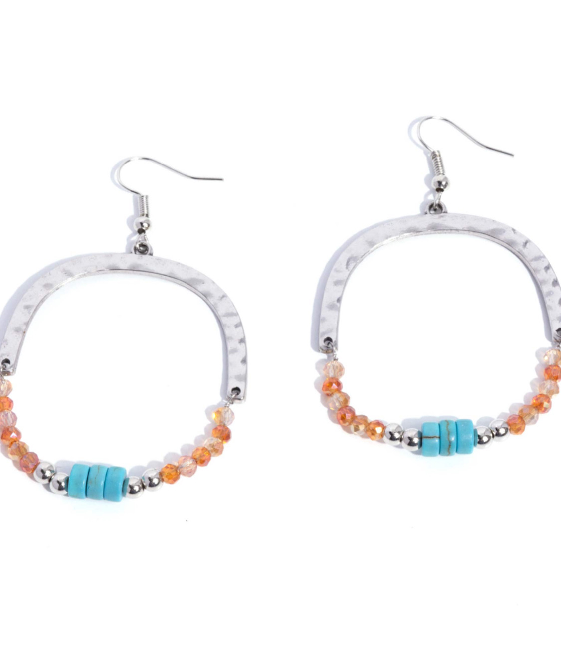Bohemian Beaded Hoop Earrings