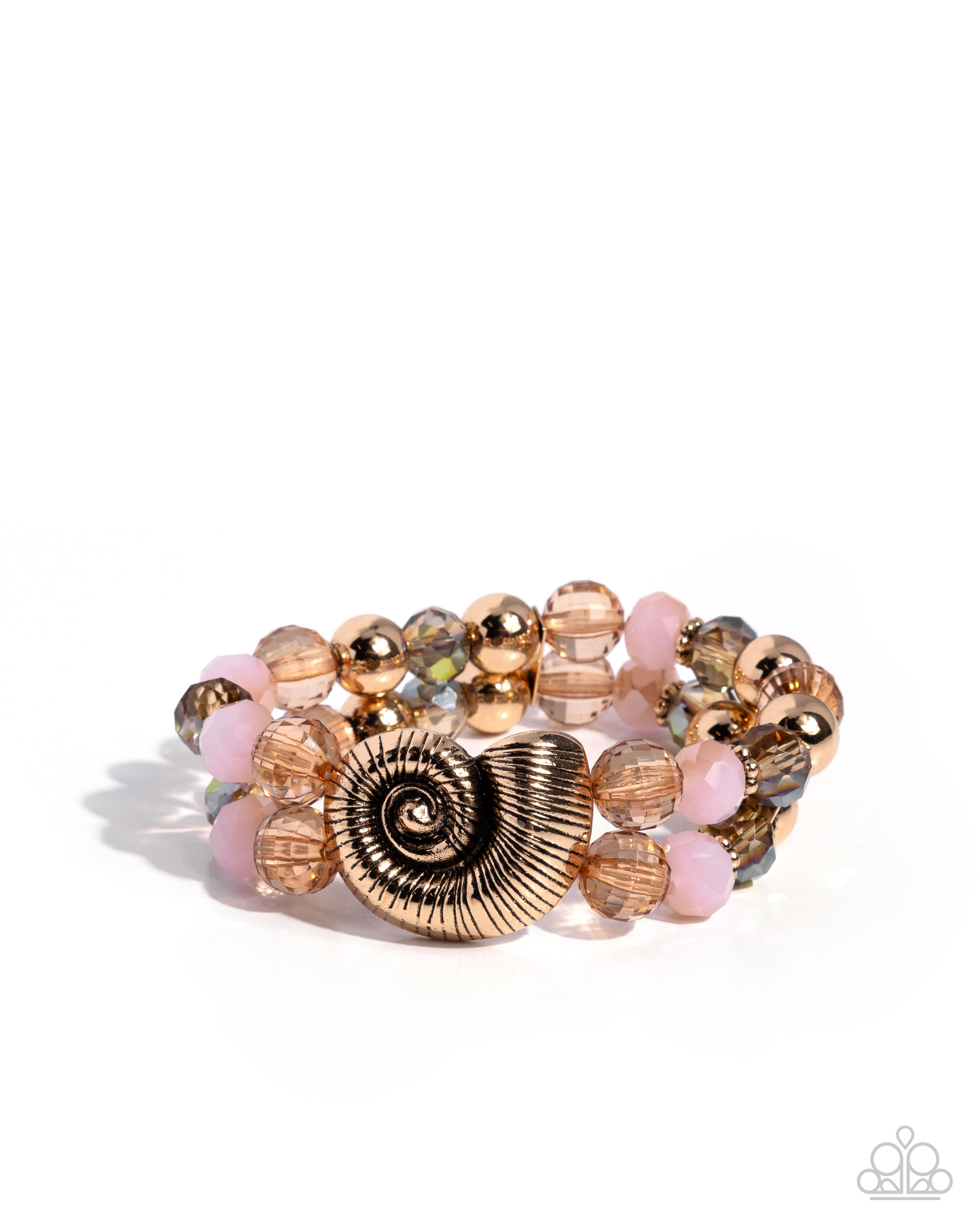 Rose Gold Beaded Shell Bracelet