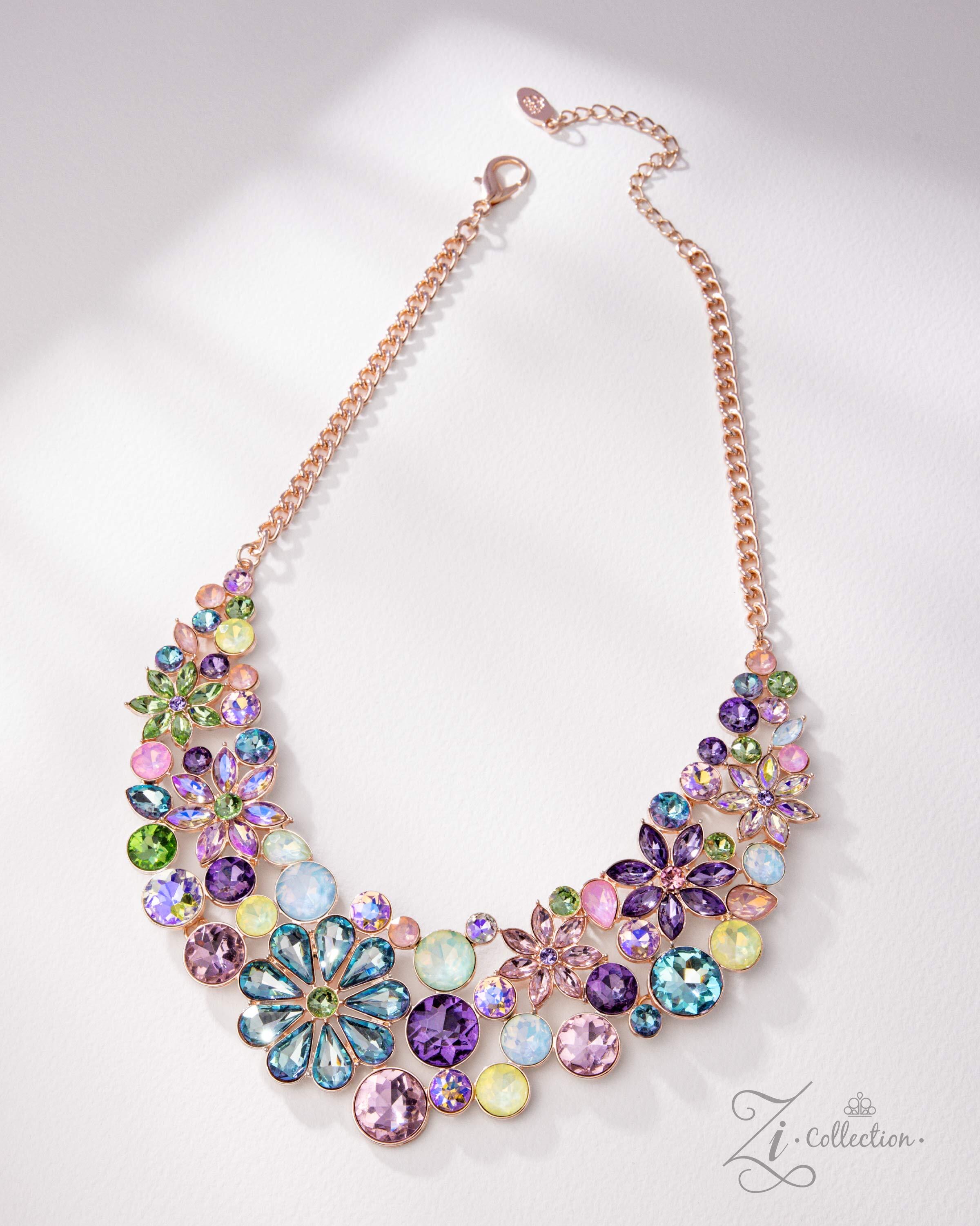 Multicolor Floral Statement Necklace