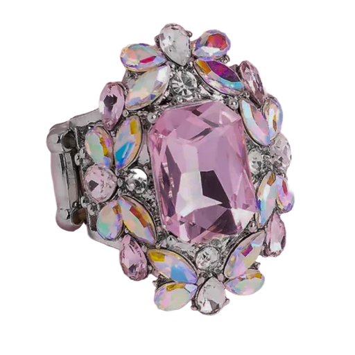 Elegant Pink Gemstone Cocktail Ring