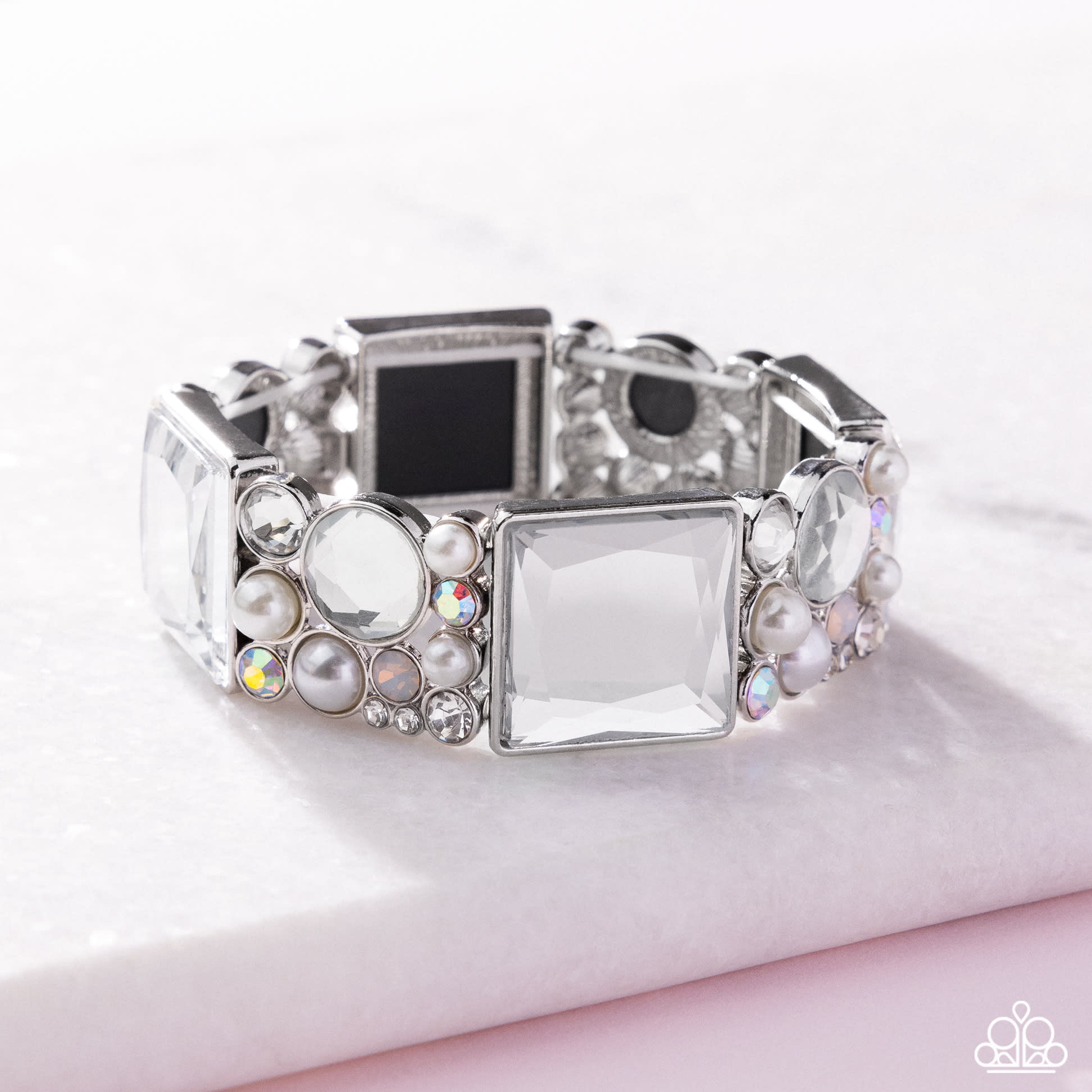 Elegant Silver Gemstone Bracelet