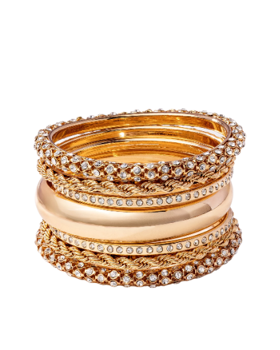 Elegant Gold Bangle Set
