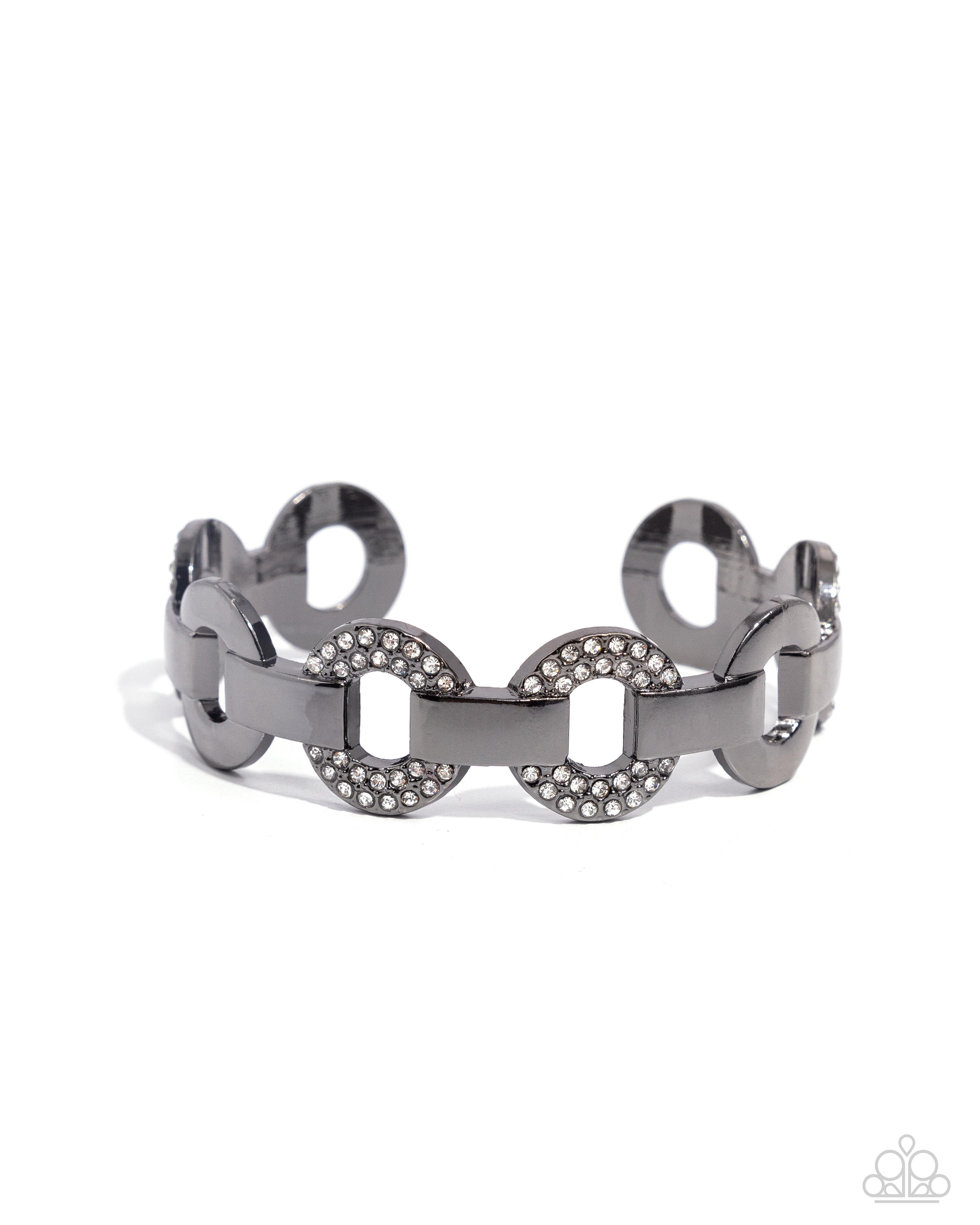 Rhinestone Linked Cuff Bracelet