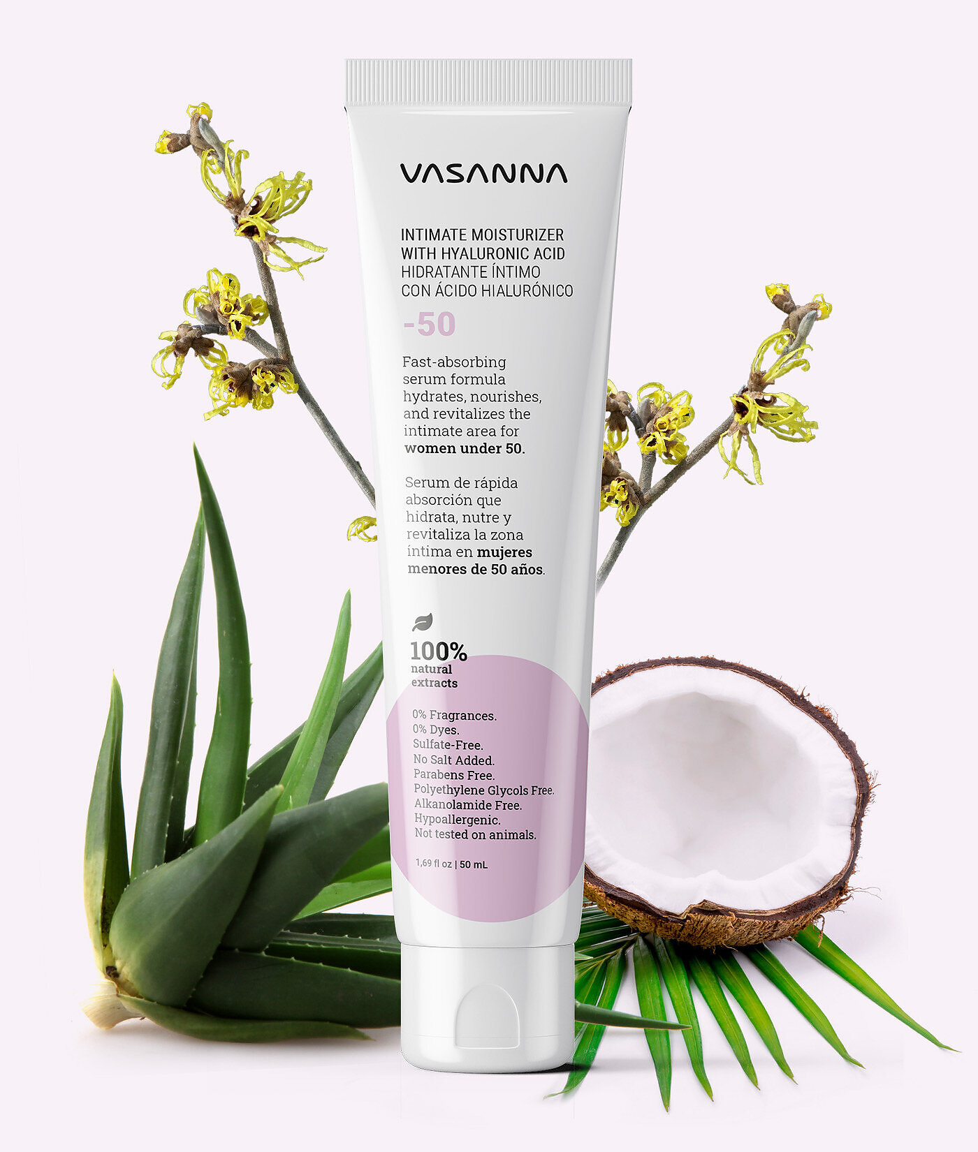 Hidratante Íntimo con Ácido Hialurónico Vasanna -50
