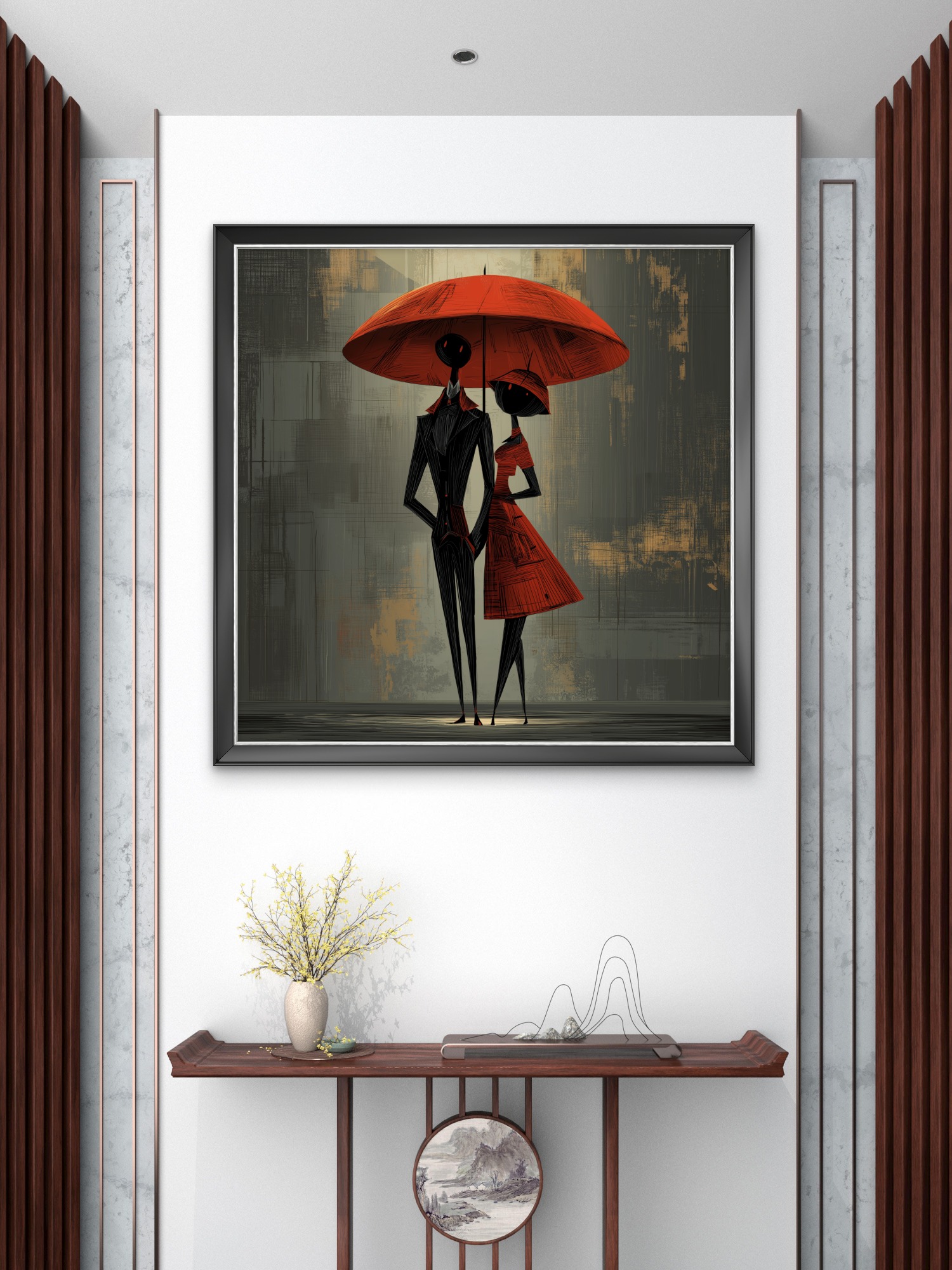 Lovers under the Umbrella