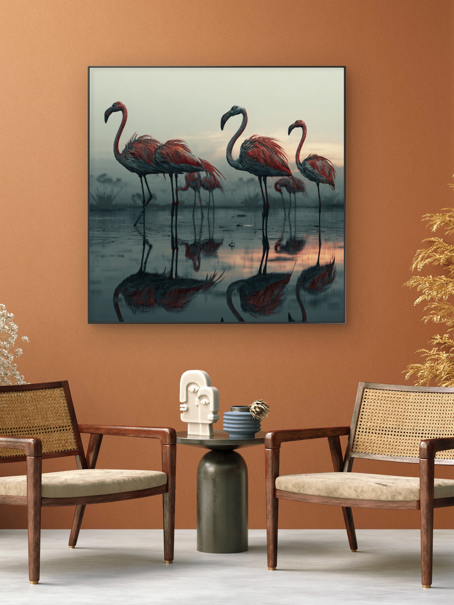 Misty Flamingos