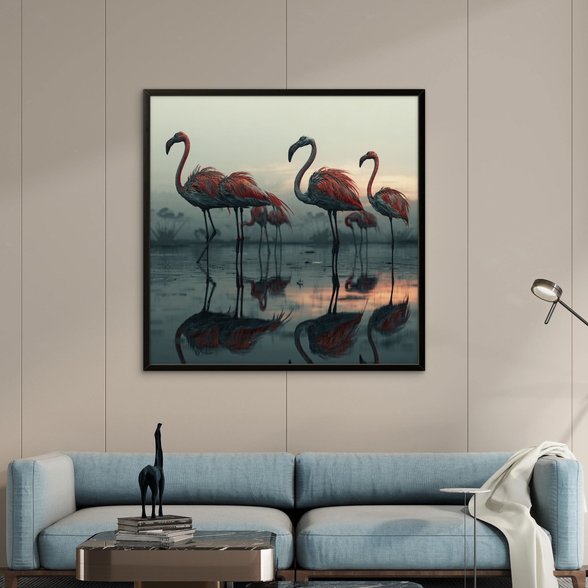 Misty Flamingos