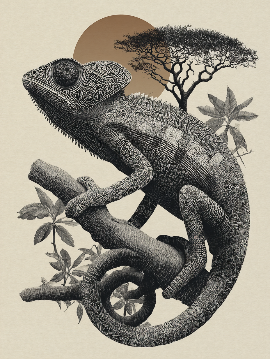 Caméléon Totémique