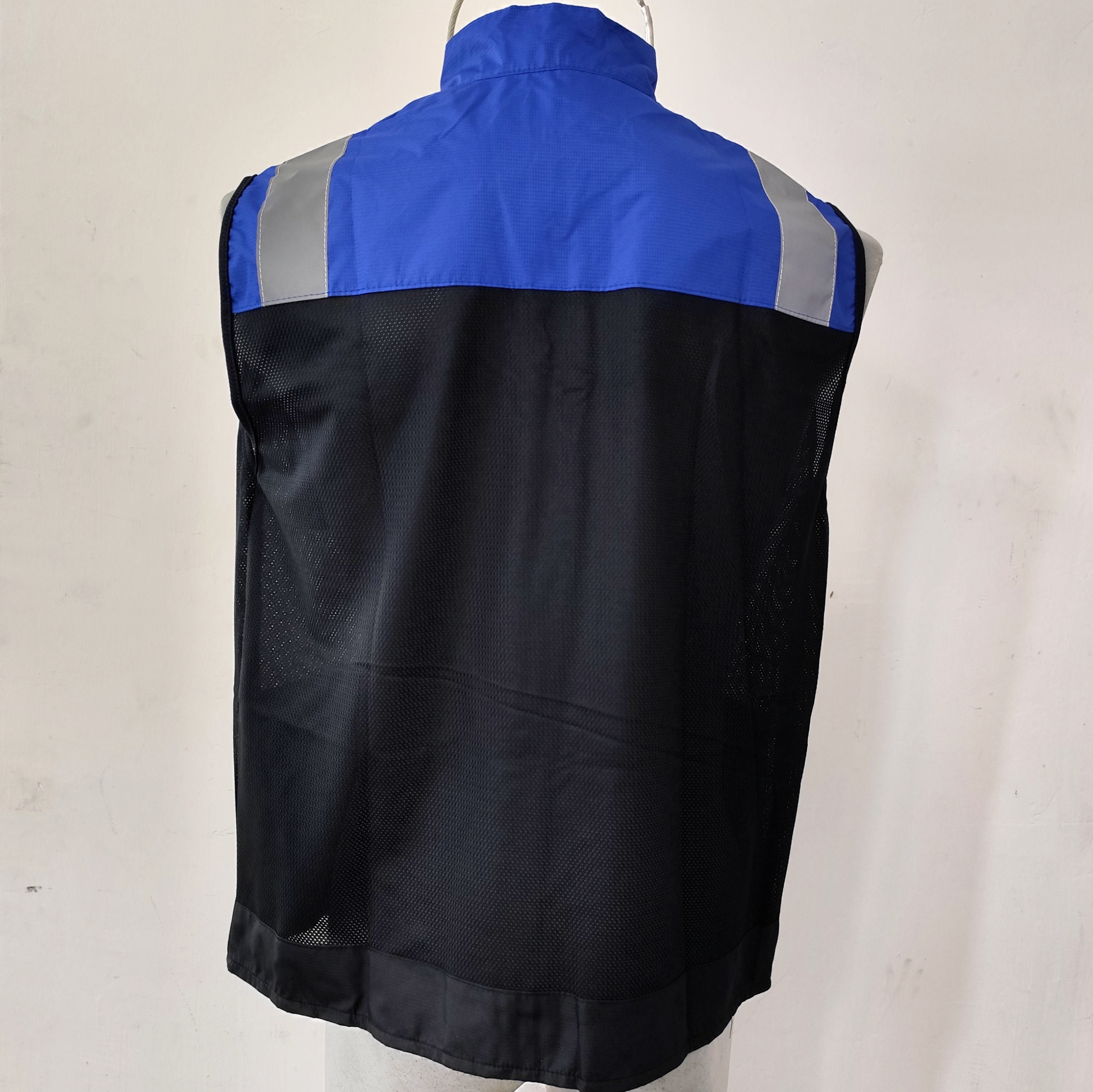 Chaleco Regio de Alta Visibilidad Negro / Azul Rey