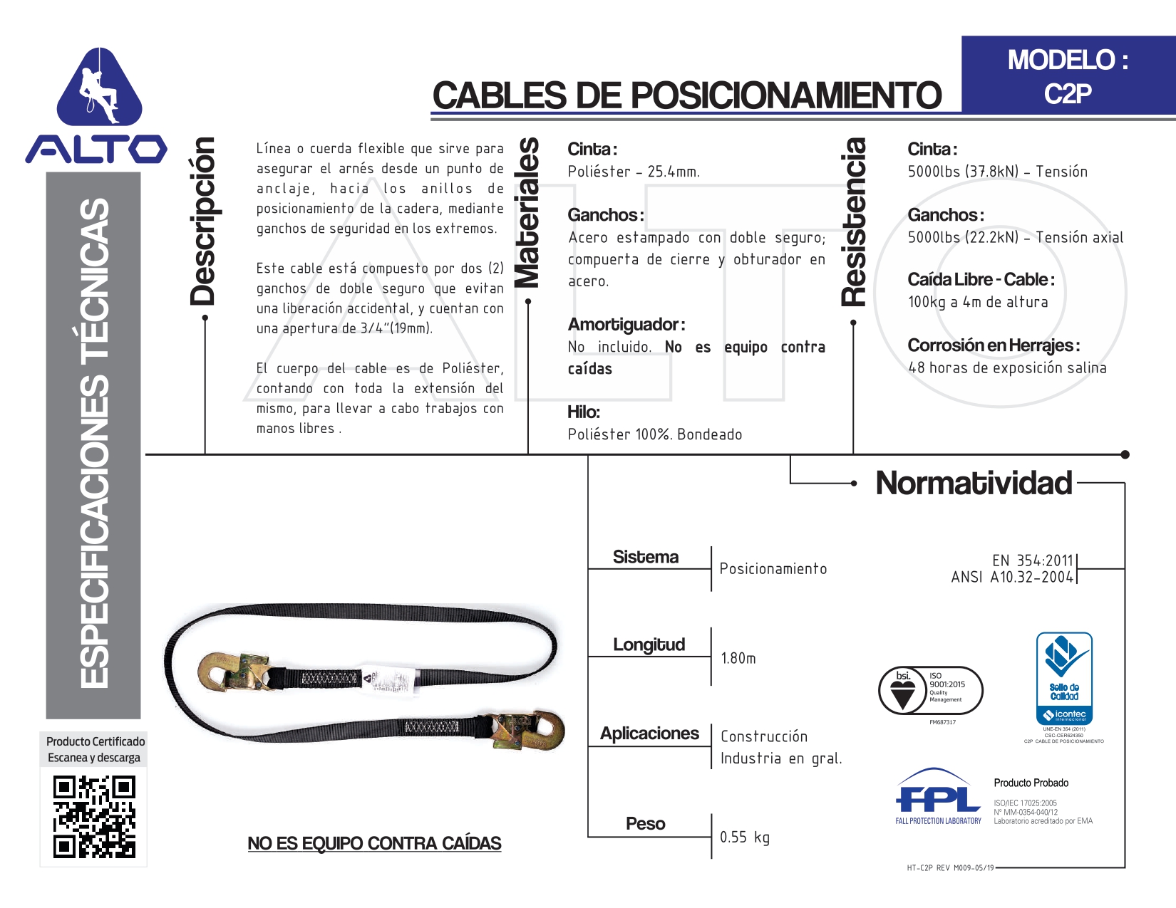 C2P-180 CABLE DE POSICIONAMIENTO