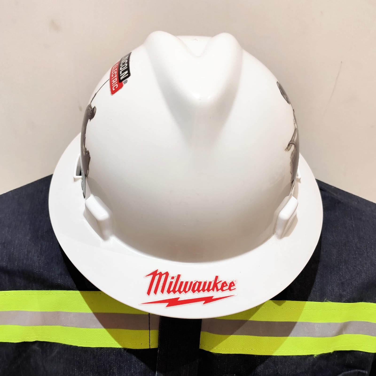 ⚡ Casco MSA Blanco Personalizado de Soldador 🔥👨‍🏭