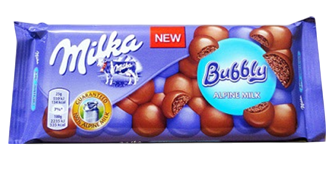 Milka Bubbly Alpine Milk Chocolate 15 Pack