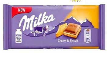 Milka Cream & Biscuit Chocolate Bar 18 Pack