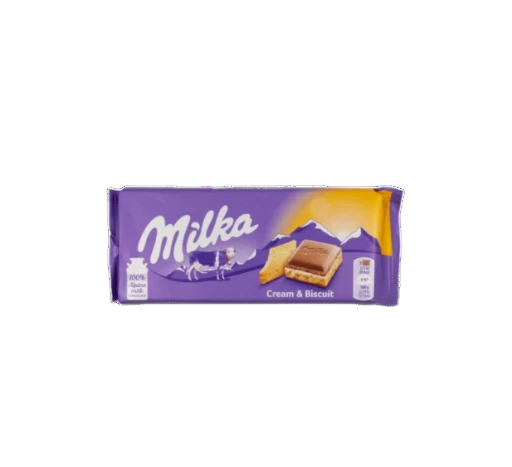 Milka Cream & Biscuit Chocolate Bar 18 Pack