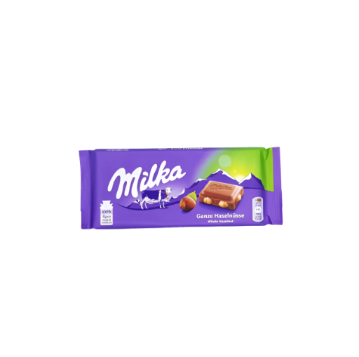 Milka Chocolate Bar Whole Hazelnut 17 Pack