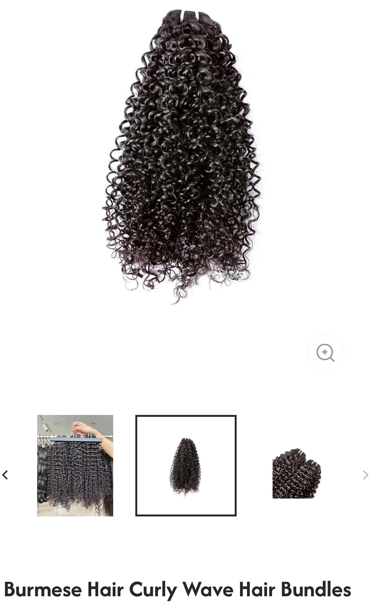 Burmese Hair Curly Wave Hair Bundle