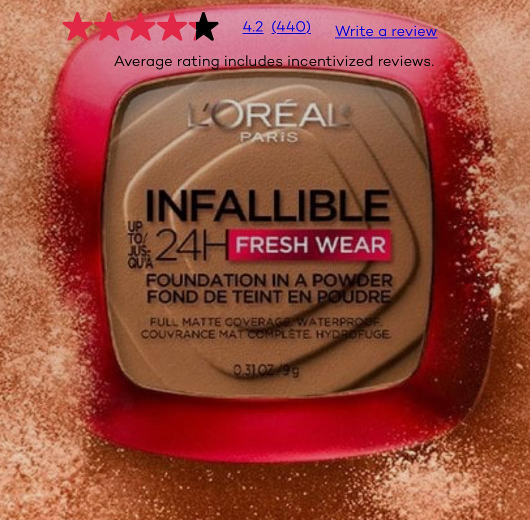 L'Oréal Paris Infallible 24H Fresh Wear Foundation In A Powder