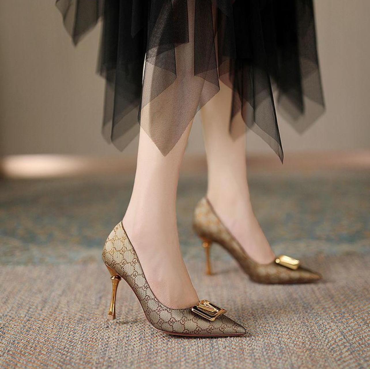 Elegant Patterned High Heels