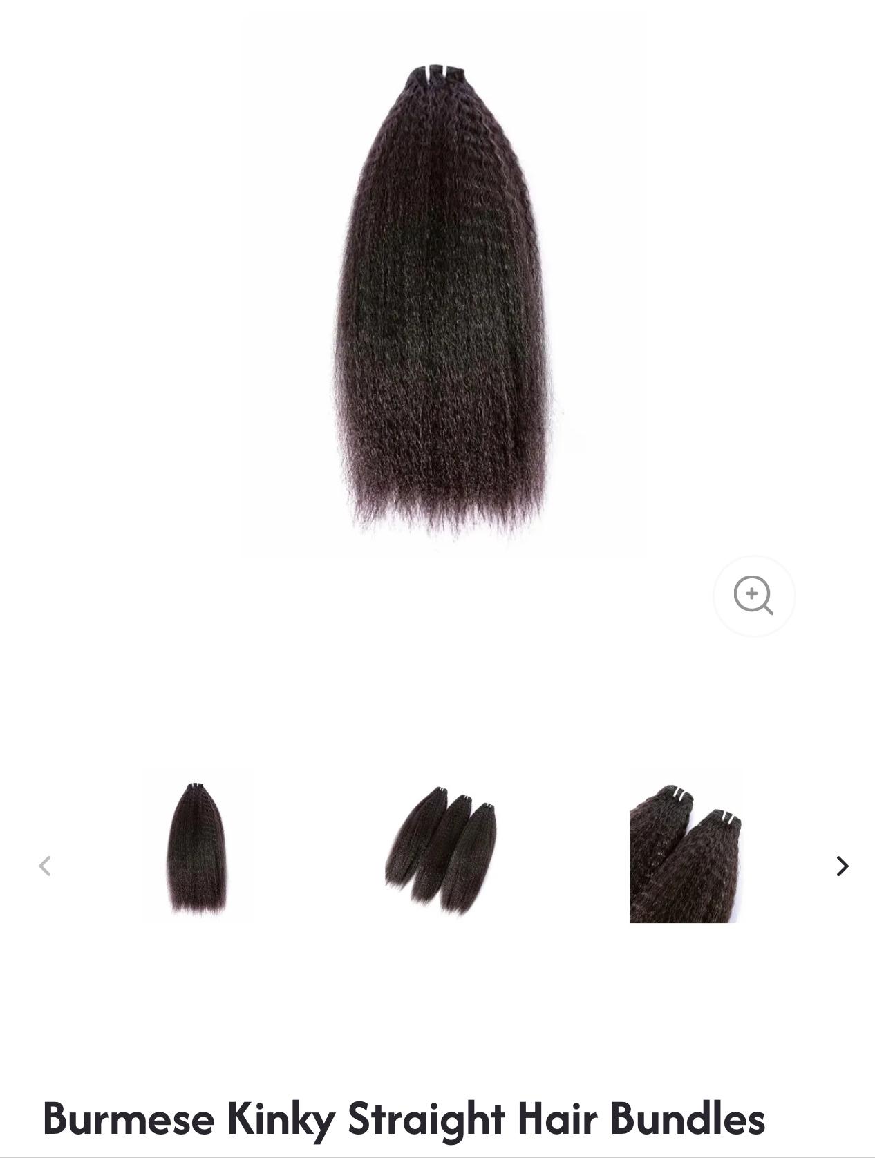 Burmese Kinky Straight Hair Bundles