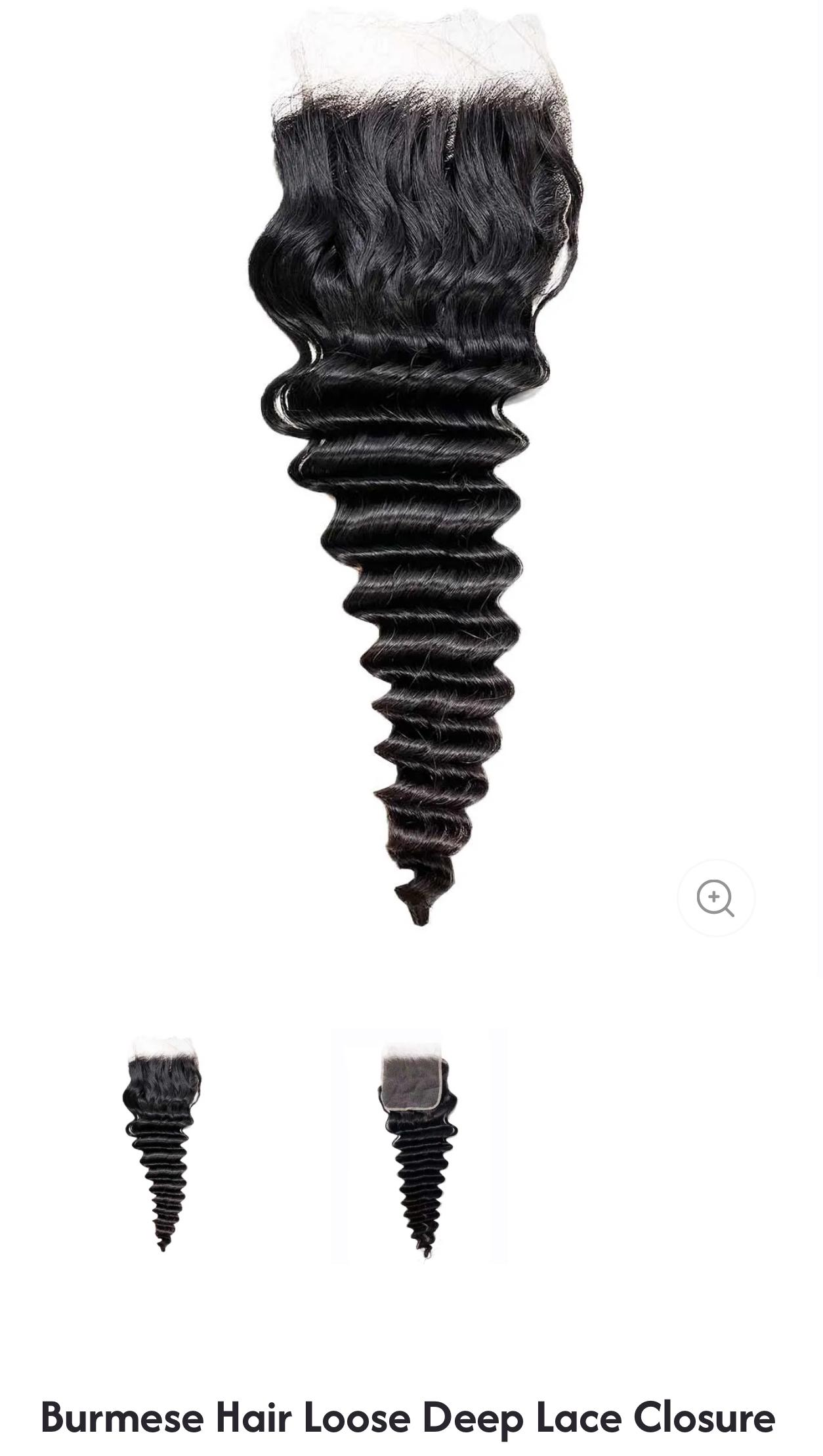 Burmese Hair Loose Deep Lace Closure